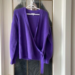 Gorgeous Purple Wrap Sweater